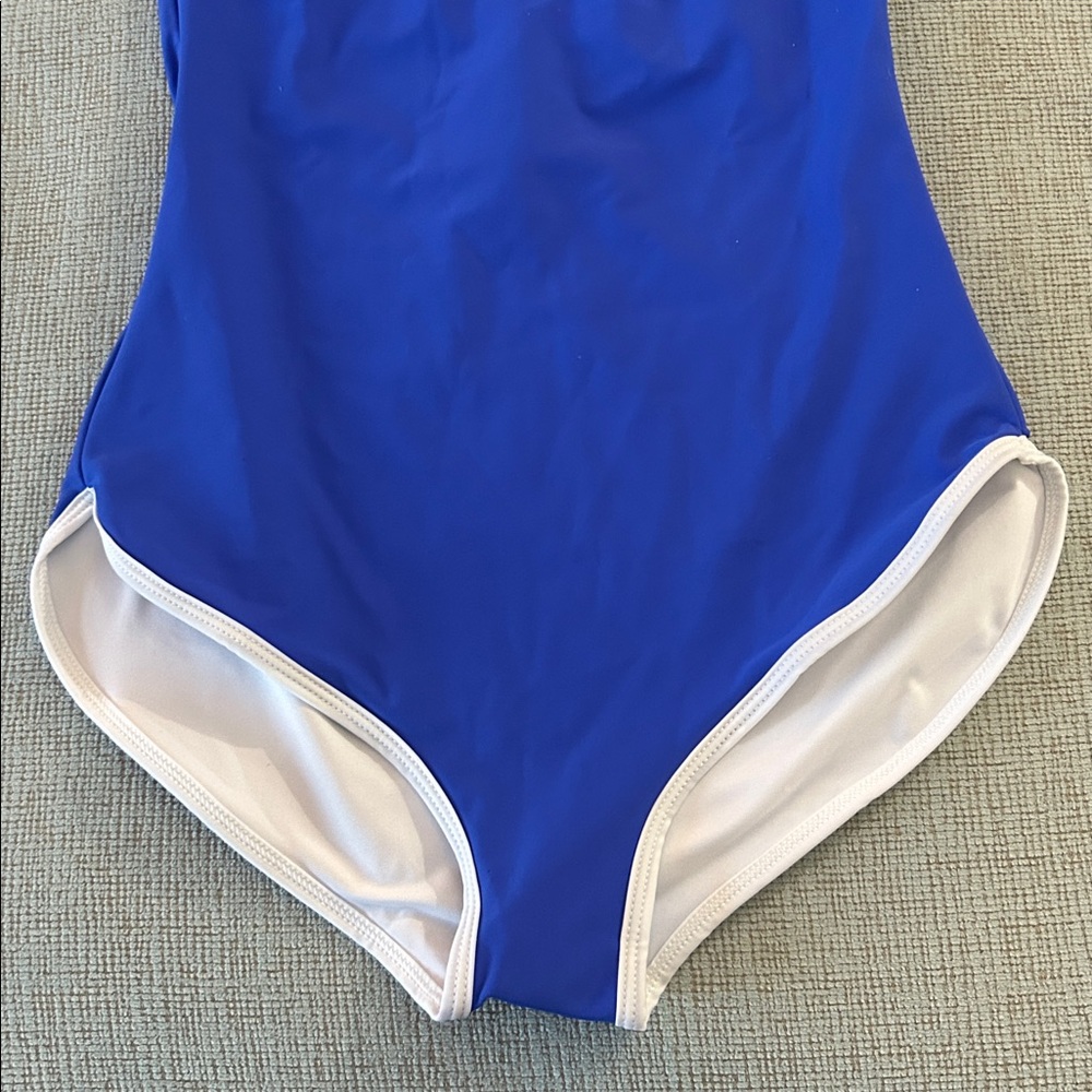 NEW WOT Salt Gypsy Jade bright blue white trim high neck surf swimsuit - Picture 6 of 12